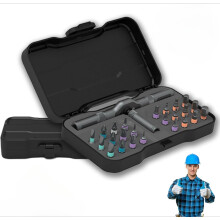 Kit de mini-tournevis à cliquet 24 en 1 pour bricolage, kit de précision amovible à monter soi-même, clé magnétique – Compatible avec les