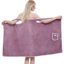 Tragbare Handtücher für Damen, 140 x 81 cm großer Bademantel/Duschrock für Fitnessstudio & Spa, weiches, schnell trocknendes, saugfähiges
