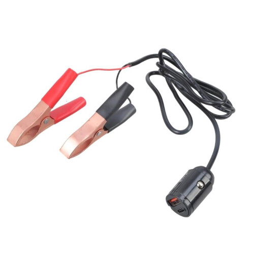 Utendørs nødladekabel Type-C og USB 12V til 5V