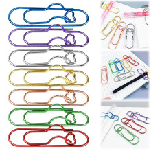 Metalen penclips in hartvorm, verkrijgbaar in 6 kleuren.
