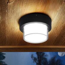 Outdoor Waterproof Ceiling Light Black Iron Pendant