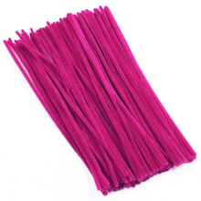 Pipe Cleaners, Pipe Cleaners Craft DIY Simulation Bouquet Materials(6mmx12in)(Hot Pink,6mmx12in)