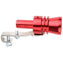 Car Muffler Turbo Whistle Exhaust Pipe Oversized Roar Maker Car Accessories XL - Red