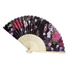 Vintage Bamboo Folding Hand Held Flower Fan Chinese Dance Party Pocket Gifts 2025 New Paper Fans