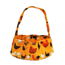 Canvas Egg Collecting Basket Egg Collection Bag with 7-Bags Egg Storage Bag C0 G8S9