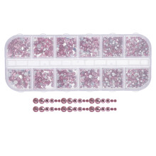 HOMEMAXS Pink Acrylic Flatback Rhinestones for Decoration Various Sizes DIY Crafts Cherry Blossom Color