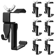 6pcs Metal Brick Hangers - Adjustable Heavy-Duty Wall Clamp Clips - No Drills Required - Outdoor Home Garden Wall Accessories