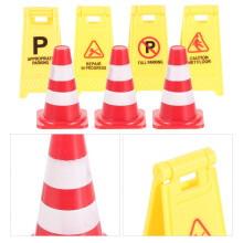 Pretyzoom1Set Verkehrskegel aus gelbem Kunststoff für den Unterricht und Mottopartys