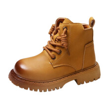 Toddler Boys Girls Boots Kids Work Boots Winter Snow Boot Lace Up Hiking Outdoor Shoes Yellow 7.5-8 Years