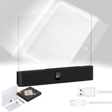 Flat Book Light, 2026 Upgraded Rechargeable Reading Lamp with Timer & 3 Color Modes, Eye Protection Student Book Light for Night Reading
