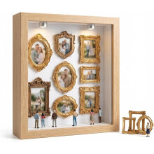 DIY Mini Museum Silhouette Box – Celebrate Your Unique Memories in Style with Gold Mini Frames & Figurines