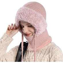 Căciulă 3 în 1 cu eșarfă și mască pentru bărbați și femei, mască de schi cu căptușeală din fleece pentru vreme rece, snowboarding,
