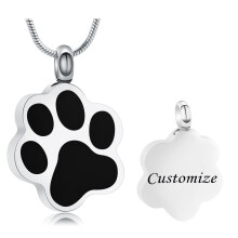Pet Urns for Dogs/Cats - Pet Urn Necklace for Ashes Mini Keepsake Urn Memorial Urn Necklace Stainless Steel Pendant