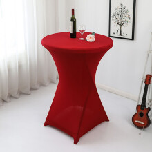 Nappe ronde Xoxingysm 110 x 60 cm en spandex bleu cocktail, extensible et ajustée, idéale pour mariages, banquets, fêtes et anniversaires.