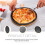 Pacote com 2 Assadeiras Perfuradas para Pizza de 11 Polegadas, Aço Carbono com Revestimento Antiaderente, Bandeja para Assar Pizza Fácil de Limpar 10