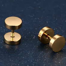 1 Pair of Stainless Steel Earrings Mens Jewelry Round Hypoallergenic Ear Rings Mens