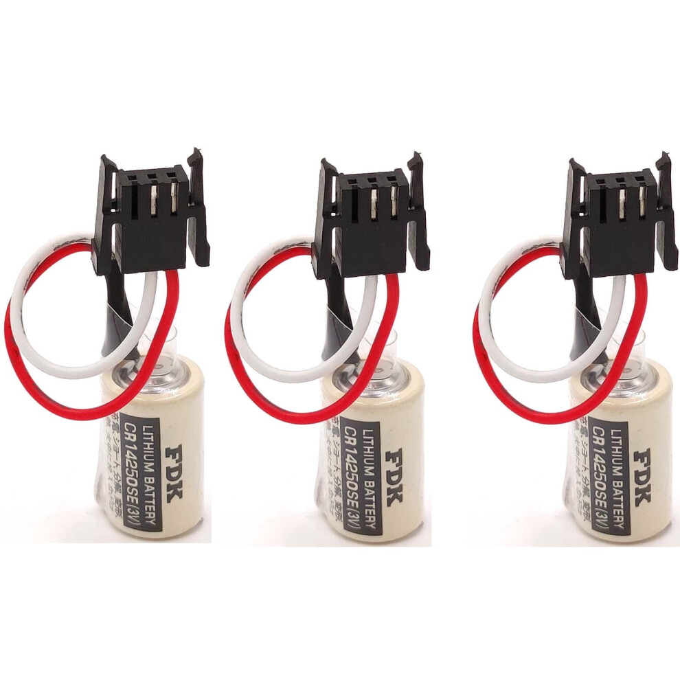 (3-Pack) Fdk Cr14250se 3V Battery For 1747-Ba Plc Slc500 Plc Battery 1800Mah Backup Power Supply 9558830156394