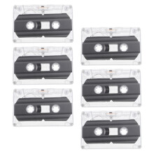 6 Pcs Blank Cassette Tapes for Recording Empty Audio