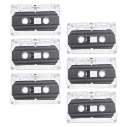 6 Pcs Blank Cassette Tapes for Recording Empty Audio
