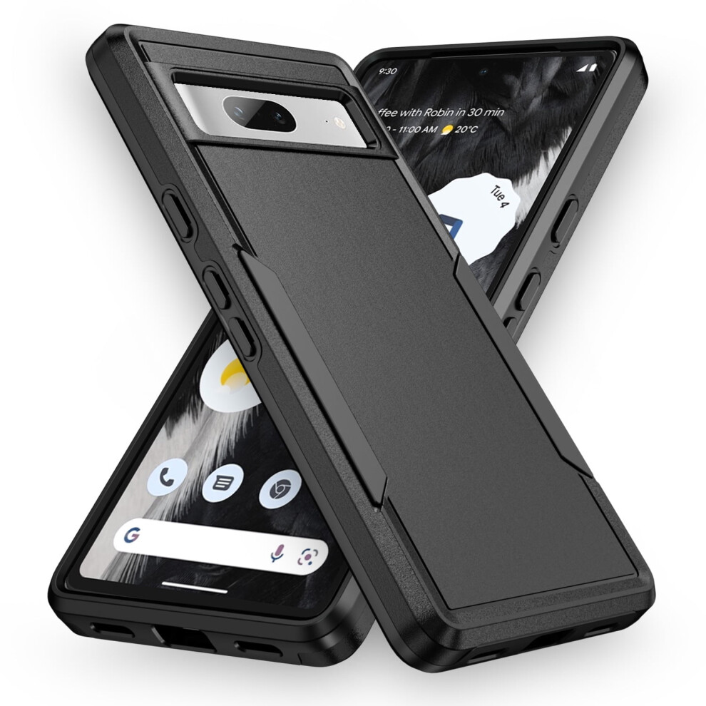 Allytech Google Pixel 7A Case 6.1" Â Heavy Duty Shockproof, Anti-Scratch, Slim Dual-Layer Hybrid Cover Â Black 9193271942382