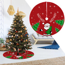 Christmas Tree Skirt Red 27.6inch Xmas Tree Mat Tree Skirt Cover Christmas Decor Party Indoor Holiday Tree Ornaments Family Classic Decorations