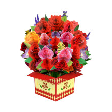 Greeting card Mother's Day,Mothers Day Card with Paper Flowers,3D Mom Card,Happy Mother's Day Greeting Card,Unique Greeting Card for Mom