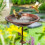 Standing Bird Bath and Feeder Rustproof Height Adjustable 1