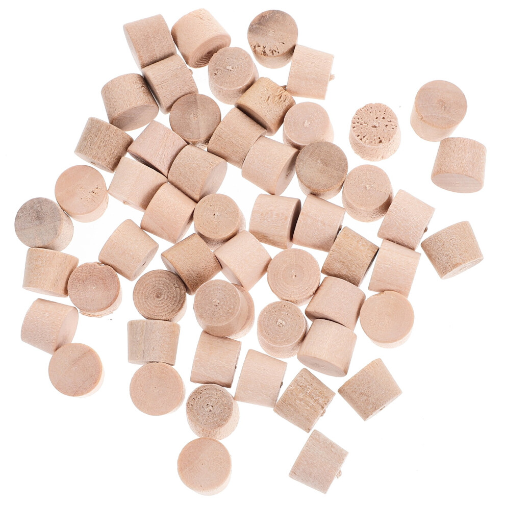 50 Pcs 3/8 Inch Flat Wood Plugs, Wooden Screw Hole Covers, Wood Caps For Furniture Repair And Screw Hole Filling 9558830158916