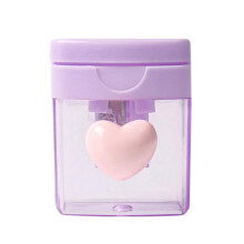 Heart-Shaped Pencil Sharpener, 4-Color Transparent Design, Compact & Portable – Compatible with Standard Pencils