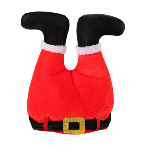 Bonnet de Père Noël à rayures rouges et noires