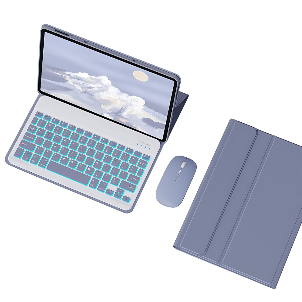 Detachable Backlit Wireless Keyboard Case For Lenovo Tab P11/P11 Plus Tb-J606/Tb-J607, Magnetic Cover & Mouse, Deep Green 9193271943488