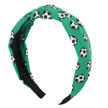 Haarband mit Fußballmotiv für Mädchen und Frauen, Sport-Stirnband-Haaraccessoire für Fußball
