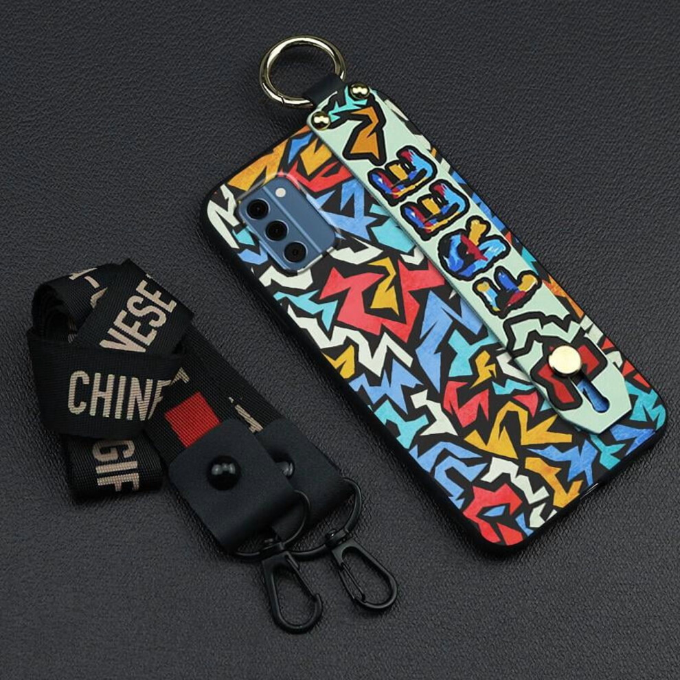 Nokia C300 4G Phone Case Â Dirt-Resistant, Ring Kickstand, Graffiti Design, Wrist Strap, Anti-Knock Silicone Soft Case 9558830160377