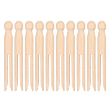 Diy Art Painting Supplies, Simple Classic Design Round Wooden Clothespins, Ideal For Winding And Storage
