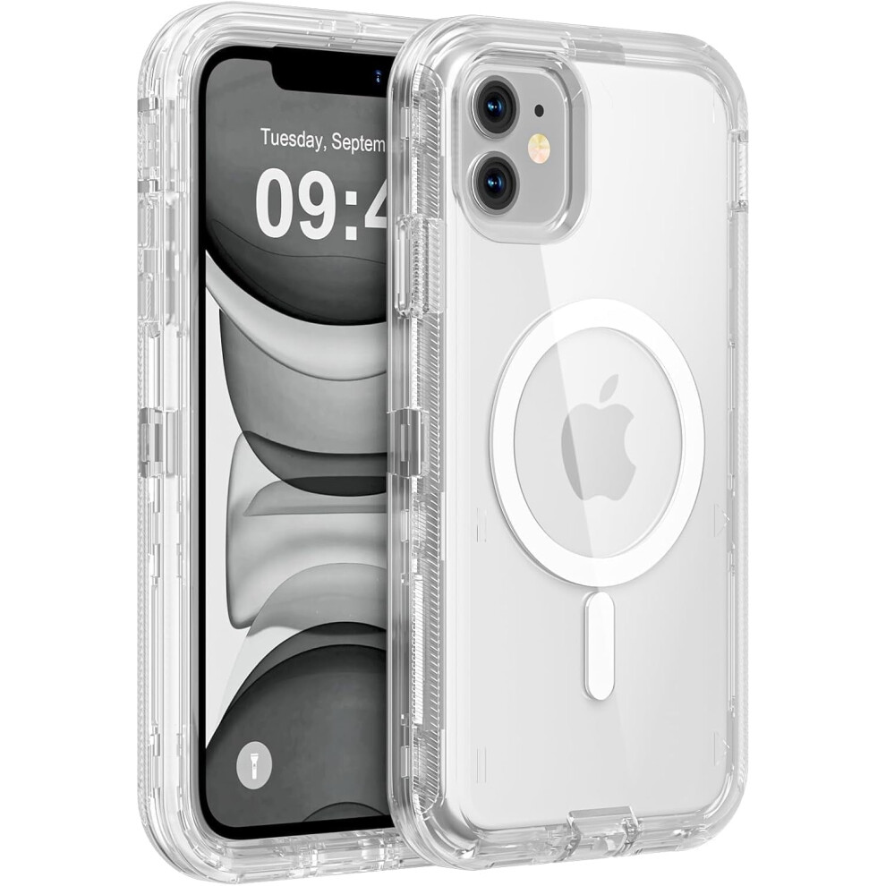 Transparent Magsafe Case Compatible With Iphone 11 – Triple-Layer Magnetic, Shockproof & Drop-Proof 9101399425724