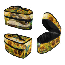 Hummingbird Sunflower Dustproof Travel Iron Storage Case with Smooth Zipper – Durable Organizer Bag, Case Only