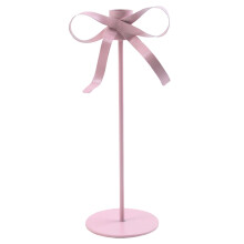 Metal Candle Holder with Bow for Valentine's Day Decor