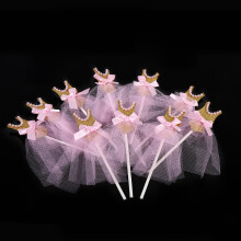 Decoraciones para cupcakes de boda, cumpleaños y baby shower, accesorios para pasteles con temática de princesas, adornos brillantes para cupcakes