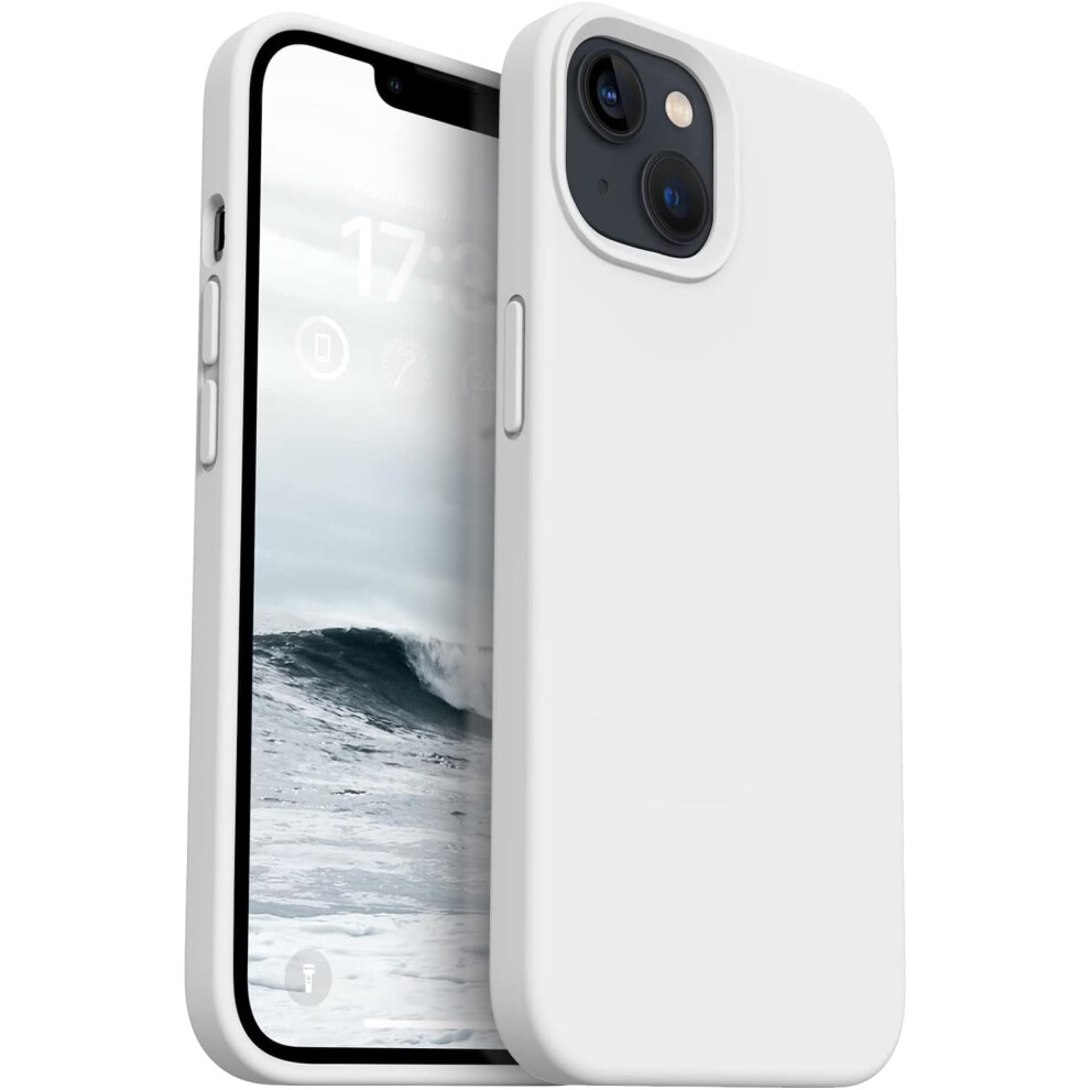 Compatible With Iphone 13 Case, Silicone Phone Case With Slim Shockproof Soft Anti-Scratch Microfiber Lining, 6.1 Inch, White 9341593591201