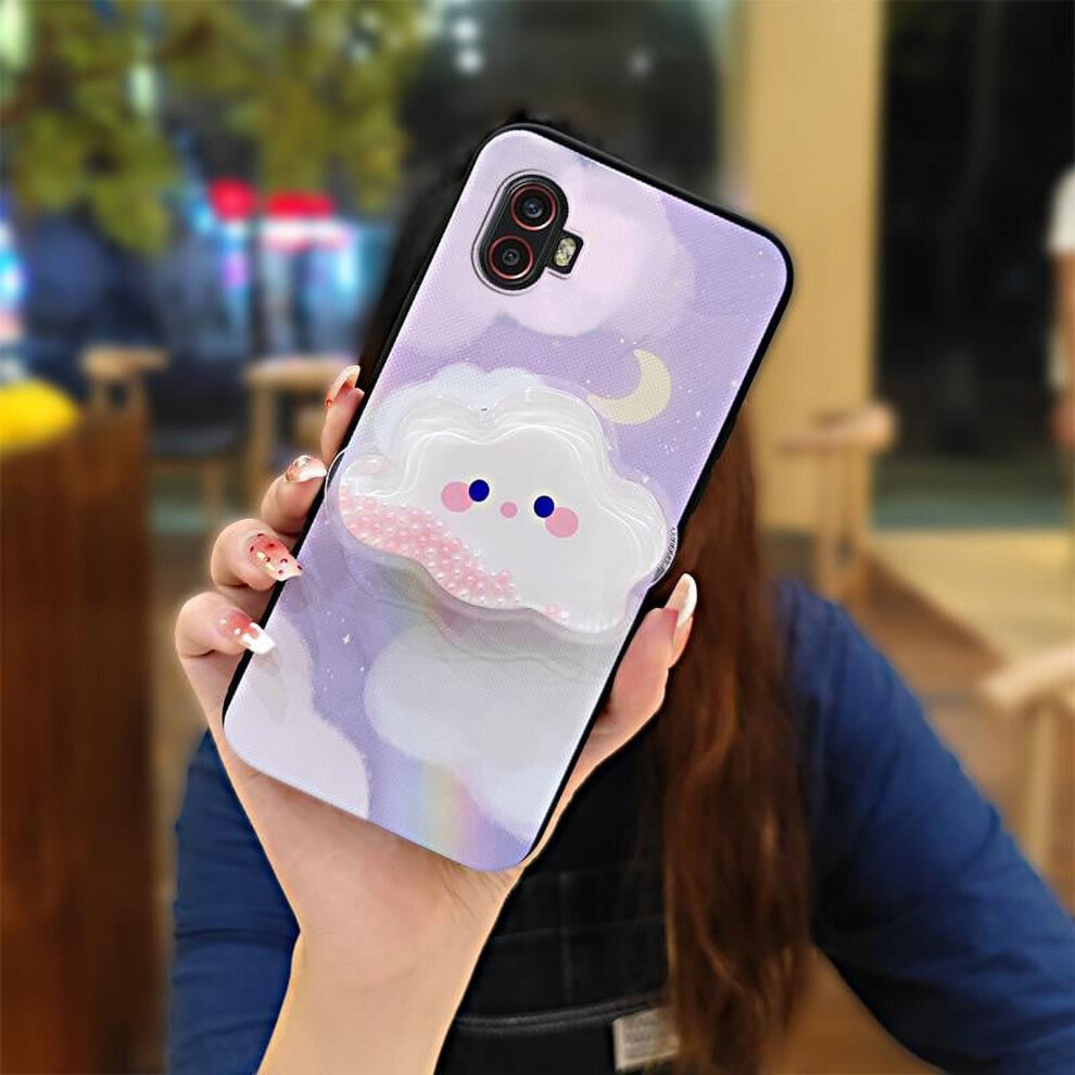 Phone Case Compatible With Samsung Galaxy Xcover6 Pro/Sm-G736u/B Â Tpu Soft Skin, Quicksand Texture, Rotatable Kickstand, Anti-Knock 9101399428602