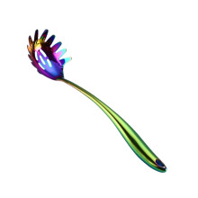 Stainless Steel Material Long Handle Colorful Practical Tableware for Home Kitchen Cooking Use