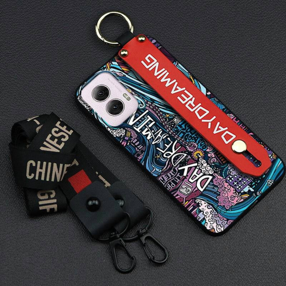 Moto G Power 5G 2024 Phone Case – Shockproof, Anti-Knock, Ring Lanyard, Kickstand, Wristband, Soft Silicone 9152228634275