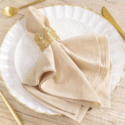 Green Easter Cloth Napkins Linen Cotton 6-Pack