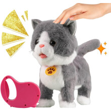 2026 Wuffy Robot Dog Toy – Lifelike, Touch-Sensing, Voice Mimic, Licking, Leash & Remote, Soft Fur, Battery-Powered (D)