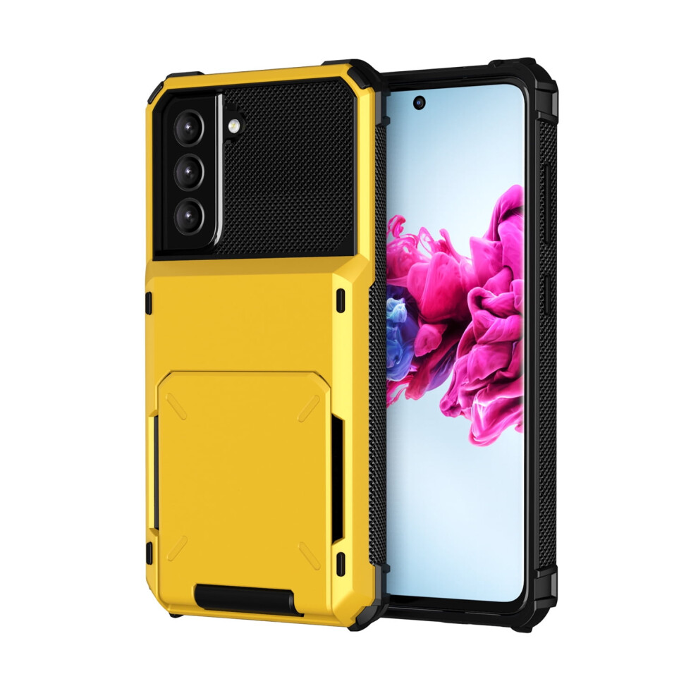 Rugged Wallet Case For Samsung Galaxy S20 Fe & S20 Fe 5G (6.5") – Military-Grade, Drop-Proof, Card Slot, Yellow 9485826735632