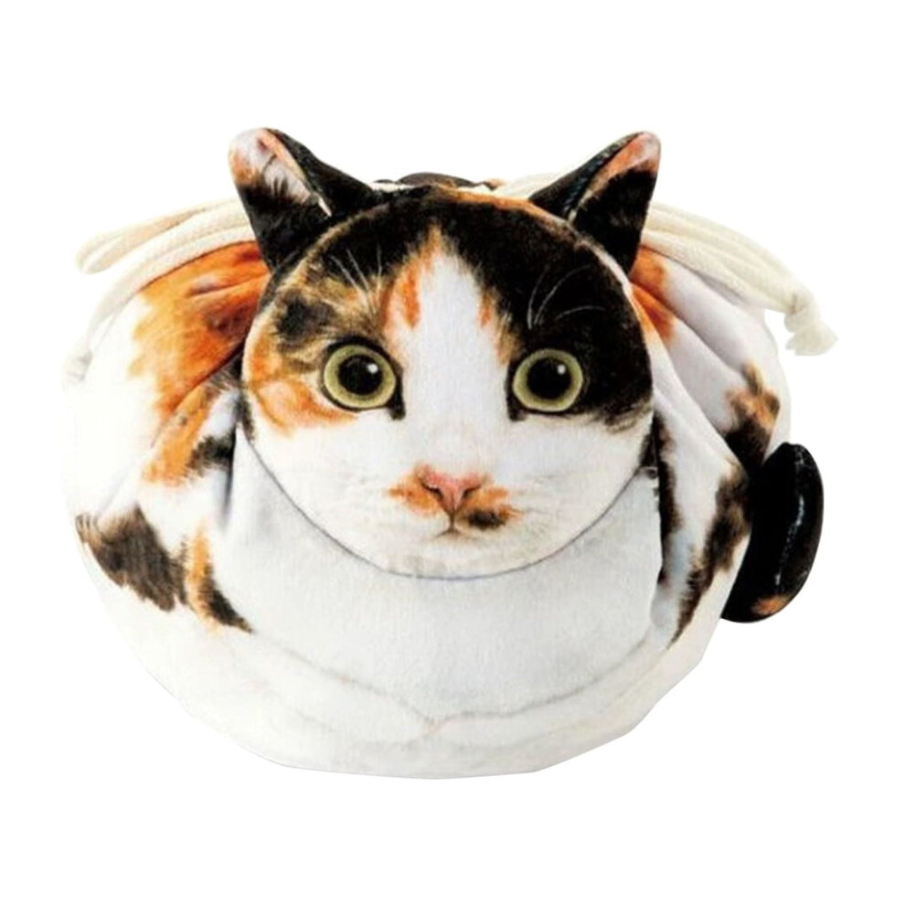 Drawstring Travel Organizer, Cosmetic Pouch - Cat Gift, Lay Flat Makeup Bag Gifts for Cat Lovers