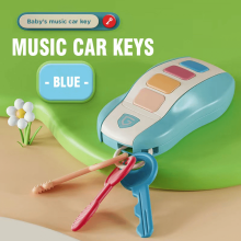 Chaves de carro de brinquedo com música para bebês e crianças pequenas, brinquedo sensorial de chave de carro falsa com música para meninos e