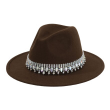 Western Cowboy Hat For Men And Women With Rhinestone Gemstone Stylish Heart Flat Brim Party Hat Country Dance Accessory