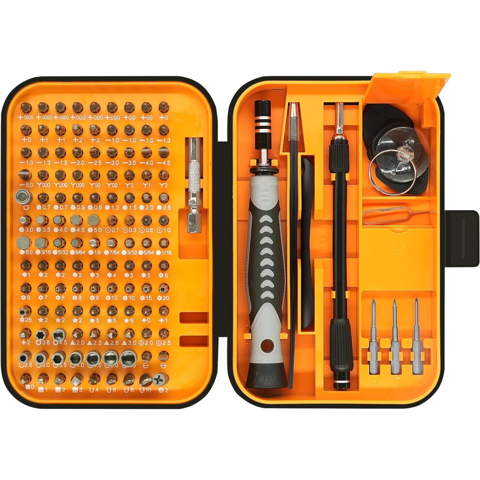 130-In-1 Precision Magnetic Screwdriver Set With 120 Bits Â Compatible With Computer, Laptop, Phone, Mac, Tablet, Game Consoles, Glasses, Watch 9130661034333
