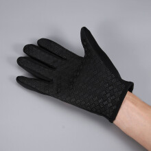 Outdoor Running Gloves with Triangle Silicone Grip and Fleece Lining Black